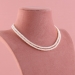 Two Line Flat Shape Pearl String