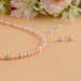 Peach and black Pearl Necklace Set