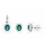 Emerald & Diamonds Sunlit Stud Earrings & Pendant