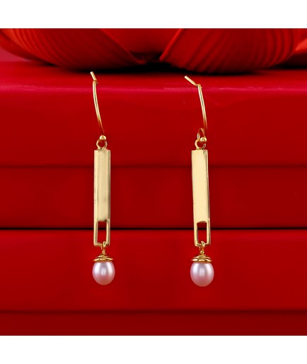 Trendy Dangle Pearl Earrings